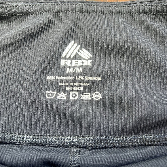 RBX Juniors Black Active Leggings Girls Size Medium Yoga Workout Pockets - Picture 11 of 11